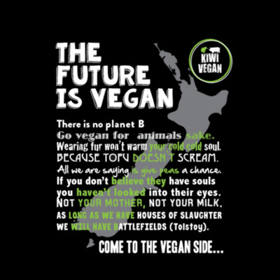 New Zealand map: the future is vegan - Shoulder Tote Design
