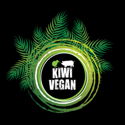 Kiwi Vegan with fern - Womens Maple Organic Tee Design