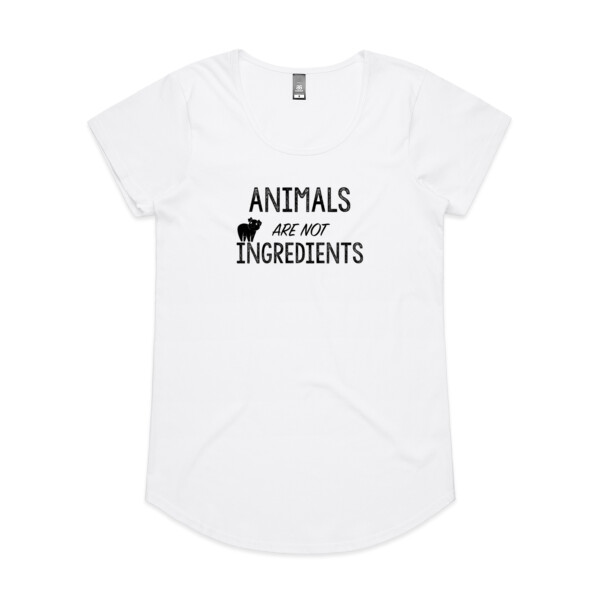 Animals are not Ingredients - Womens Bevel V-Neck Tee - Womens Mali Tee Thumbnail