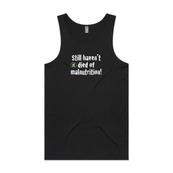 Still haven't died of malnutrition - Mens Basic Tee - Mens Lowdown Singlet Thumbnail