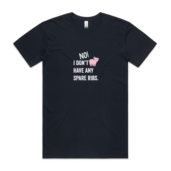 No Spare Ribs 2 - Mens Staple Organic Tee Thumbnail