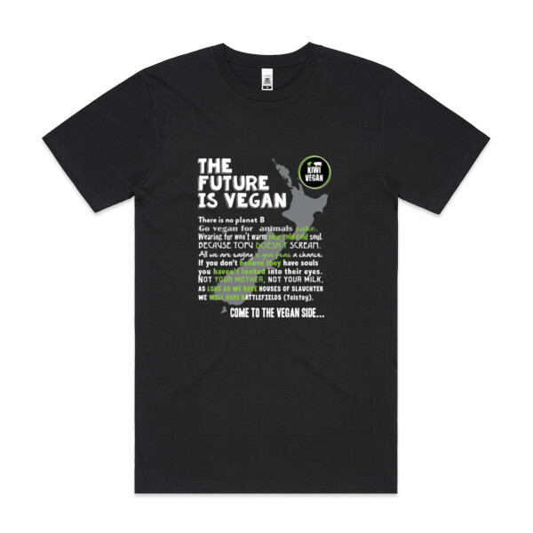 New Zealand map: the future is vegan - Mens Block T shirt Thumbnail