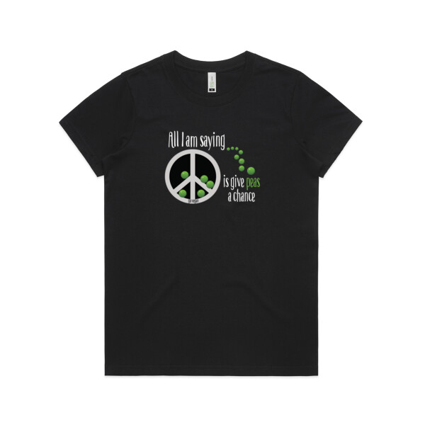 Give peas a chance - Womens Maple Organic Tee Thumbnail