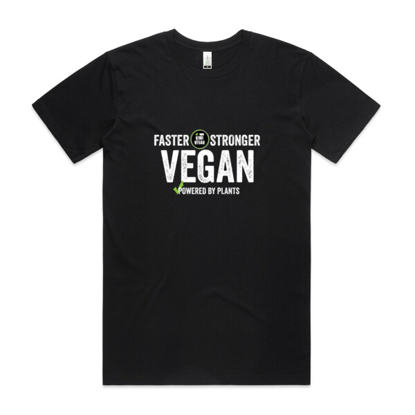 Faster Stronger Vegan - Mens Staple Organic Tee Thumbnail