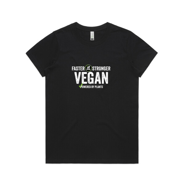 Faster Stronger Vegan - Womens Maple Organic Tee Thumbnail