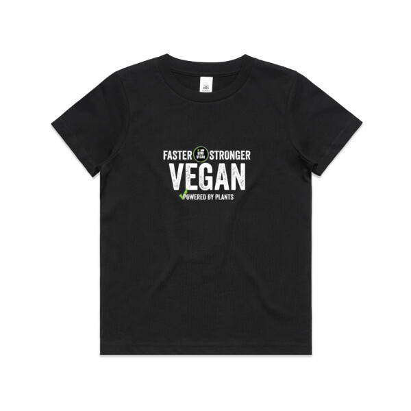 Faster Stronger Vegan - Kids Youth T shirt Thumbnail