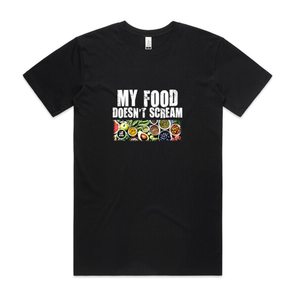 My food doesn't scream - Mens Staple Organic Tee Thumbnail
