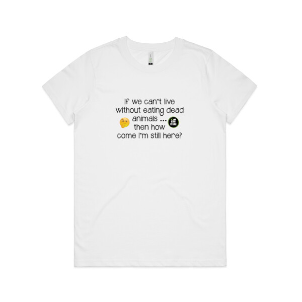 How come I'm still here? - Womens Maple Organic Tee Thumbnail