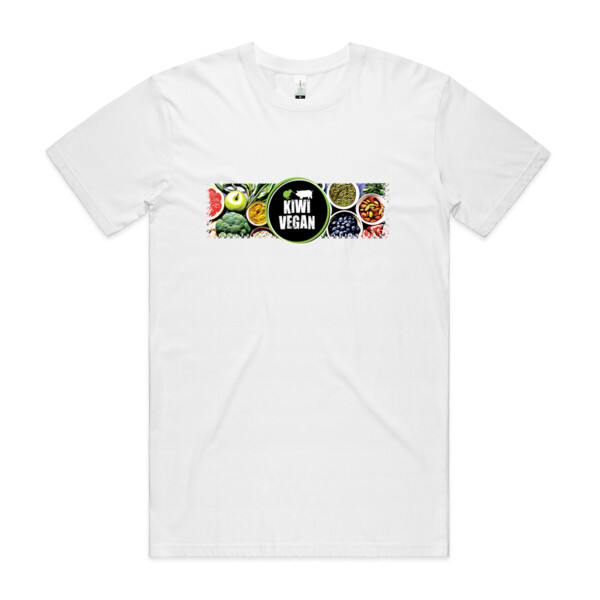 Kiwi Vegan with food - Mens Staple Organic Tee Thumbnail