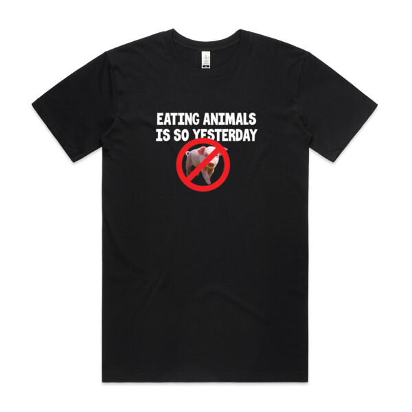 Eating animals is so yesterday - Mens Staple Organic Tee Thumbnail