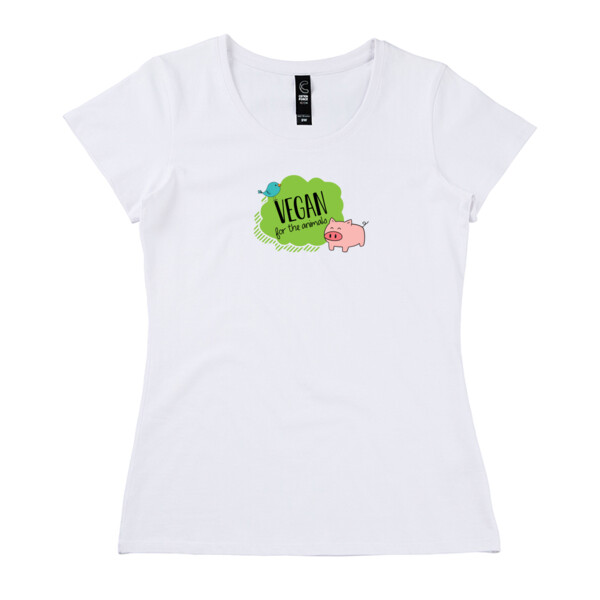 Vegan for the animals - Womens Icon Tee Thumbnail